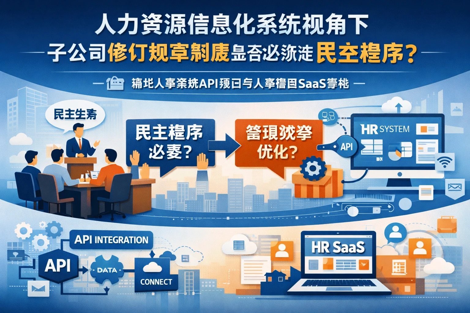 人力资源信息化系统视角下，子公司修订规章制度是否必须走民主程序？兼论人事系统API接口与人事管理SaaS落地