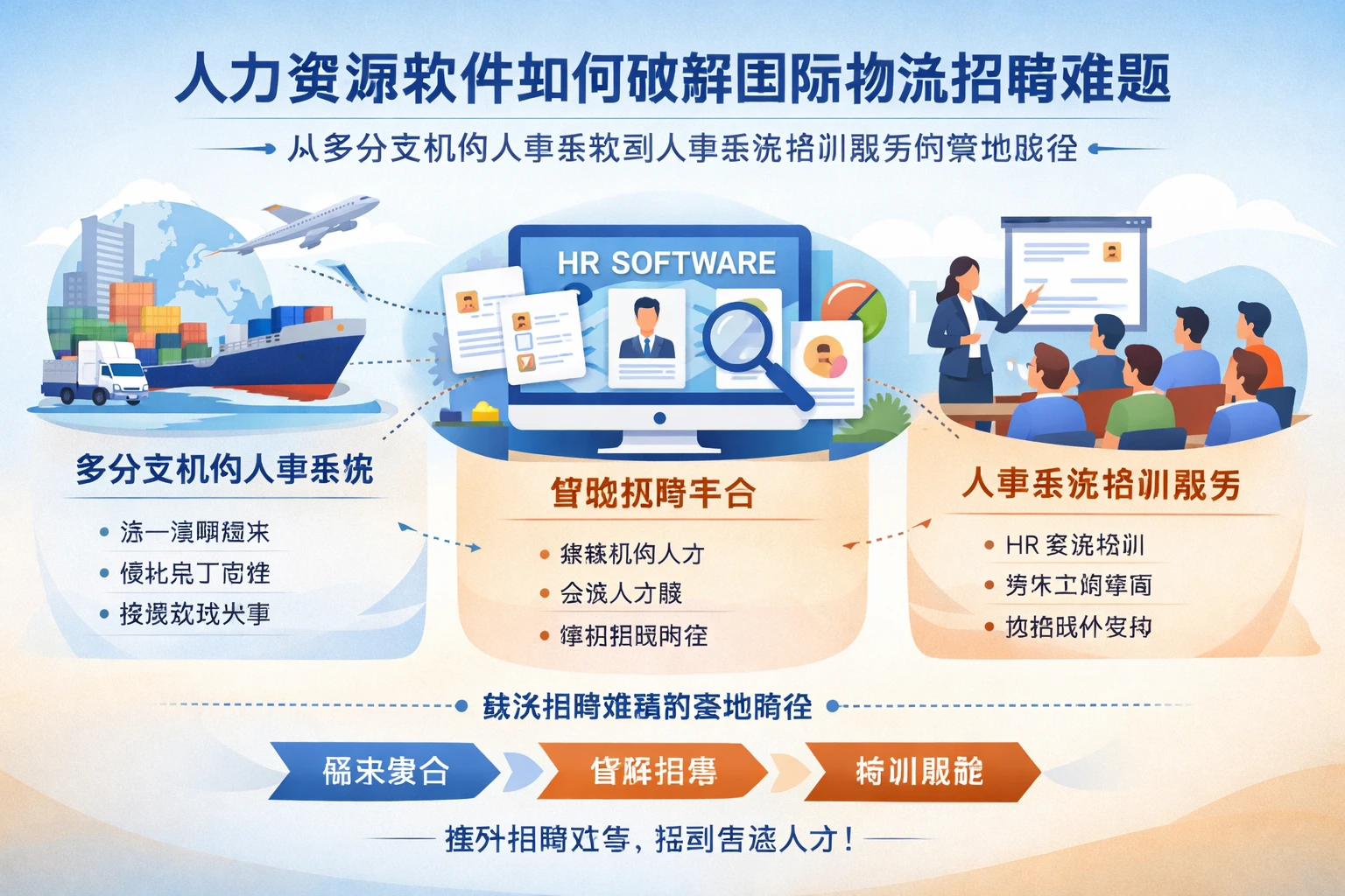 人力资源软件如何破解国际物流招聘难题：从多分支机构人事系统到人事系统培训服务的落地路径