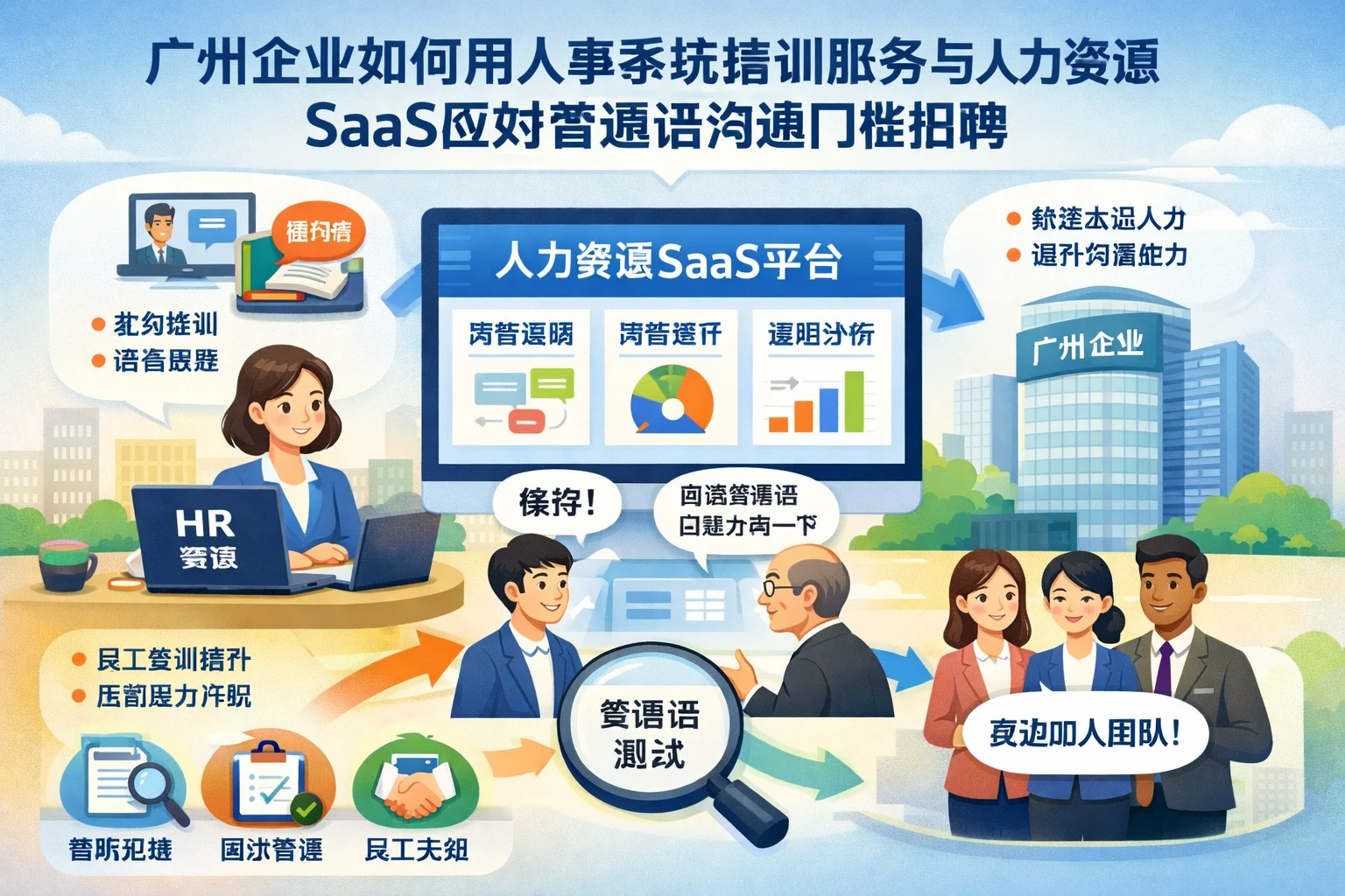 人力资源软件视角下，广州企业如何用人事系统培训服务与人力资源SaaS应对普通话沟通门槛招聘
