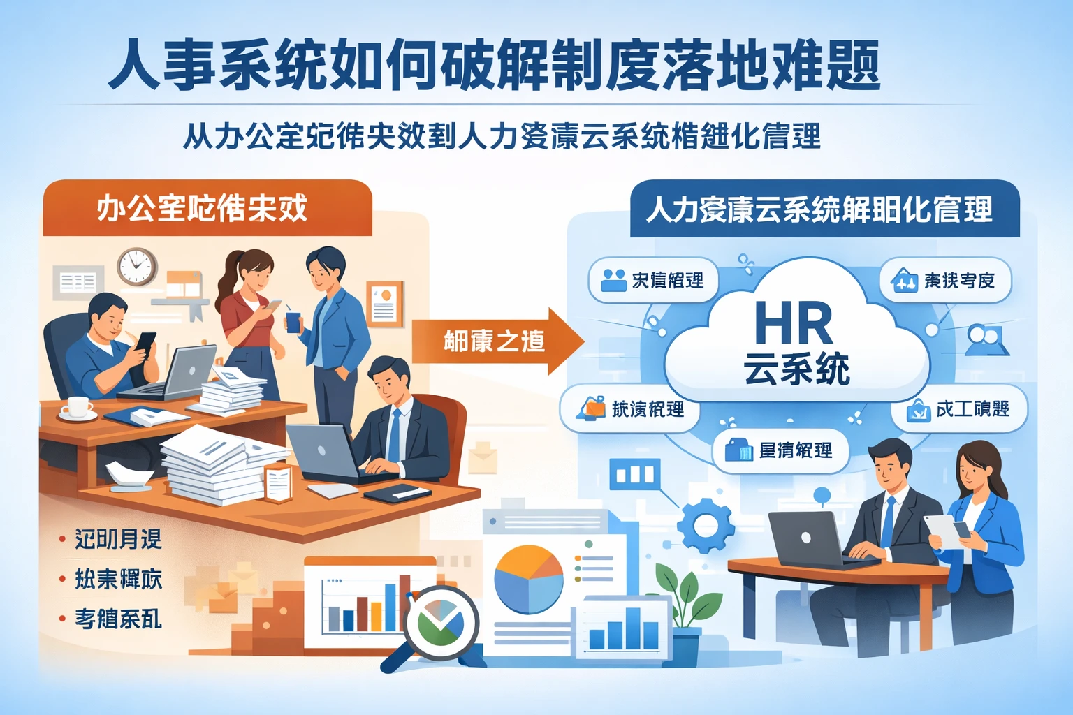 人事系统如何破解制度落地难题：从办公室纪律失效到人力资源云系统精细化管理