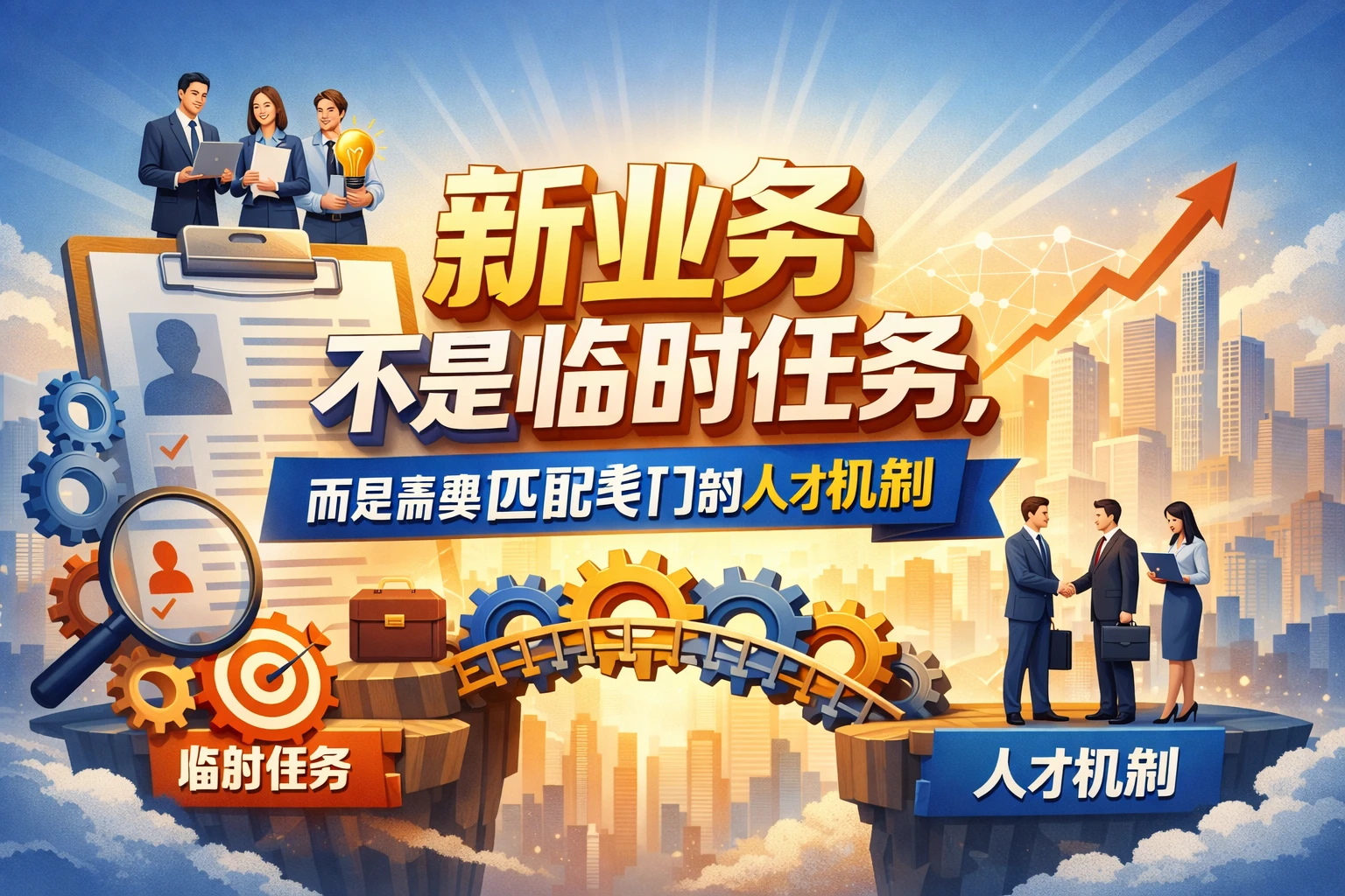 新业务不是临时任务，而是需要匹配专门的人才机制