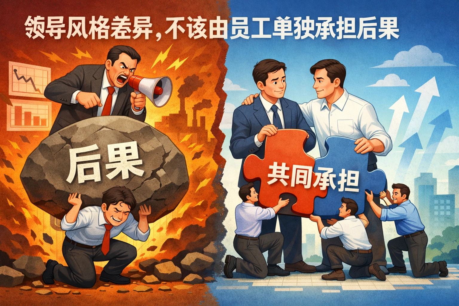 领导风格差异，不该由员工单独承担后果