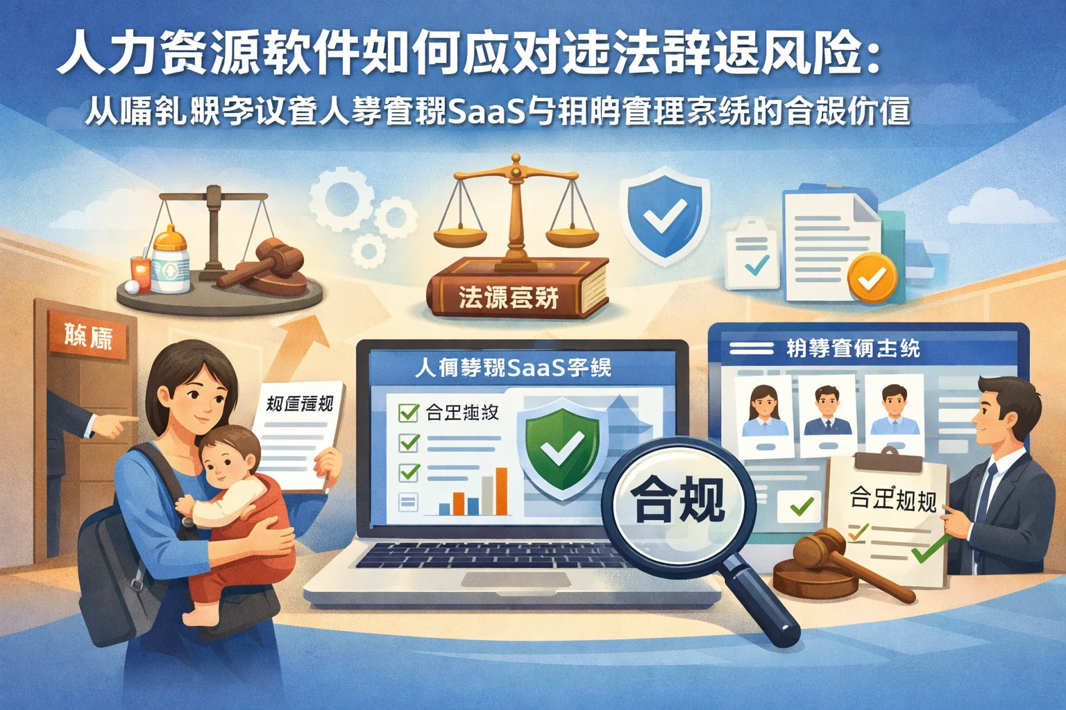 人力资源软件如何应对违法辞退风险：从哺乳期争议看人事管理SaaS与招聘管理系统的合规价值