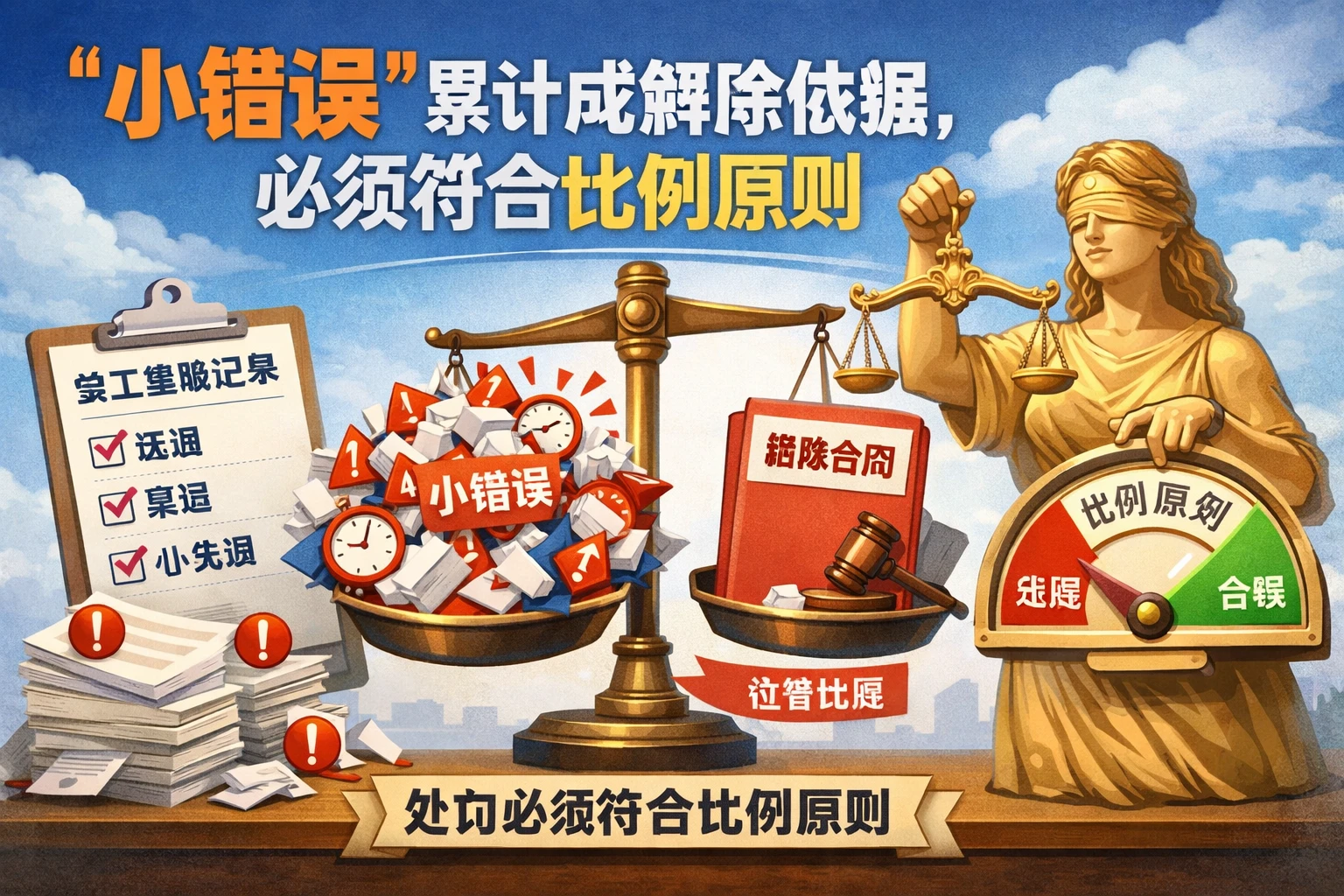 “小错误”累计成解除依据，必须符合比例原则