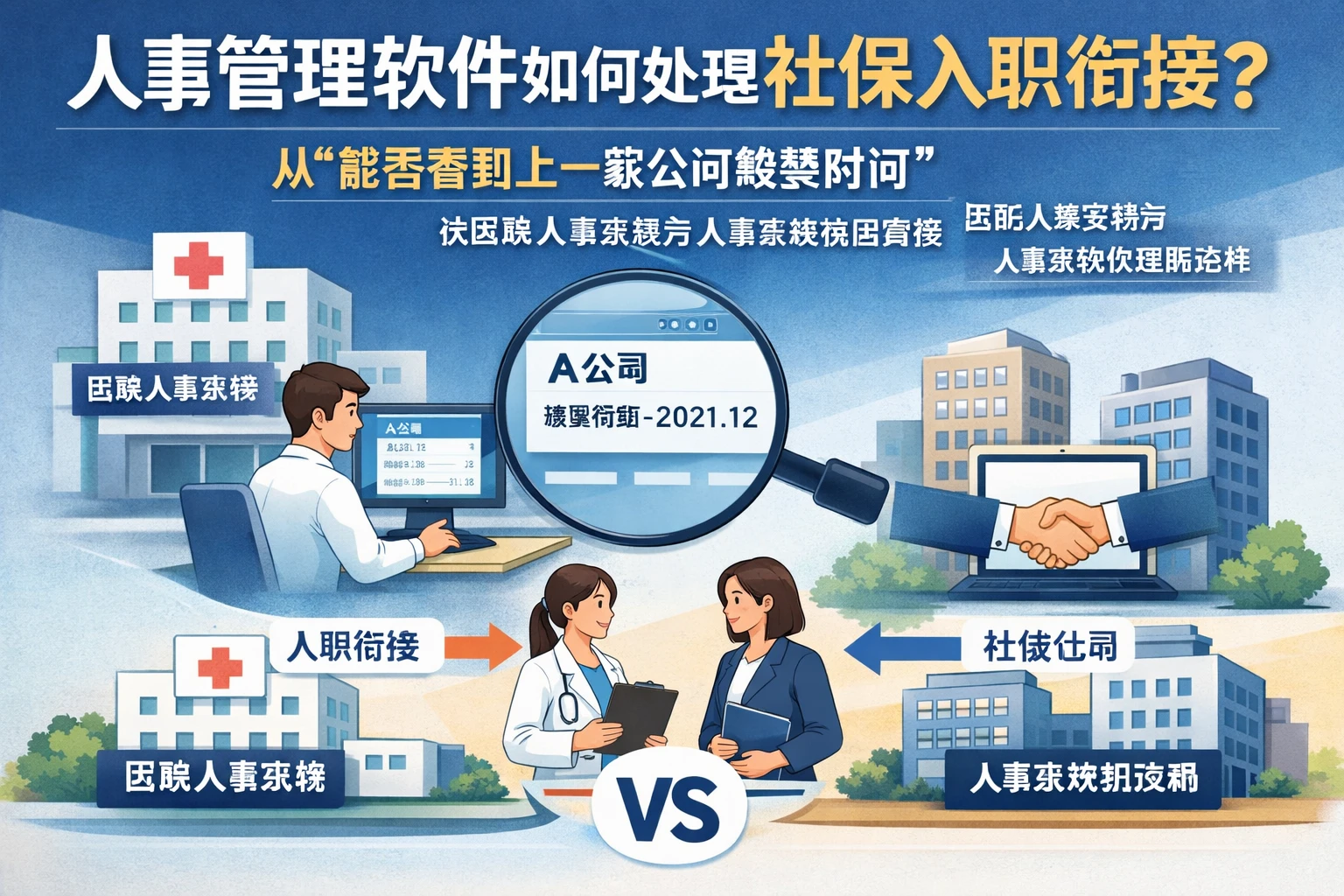 人事管理软件如何处理社保入职衔接?从“能否看到上一家公司缴费时间”谈医院人事系统与人事系统供应商选择