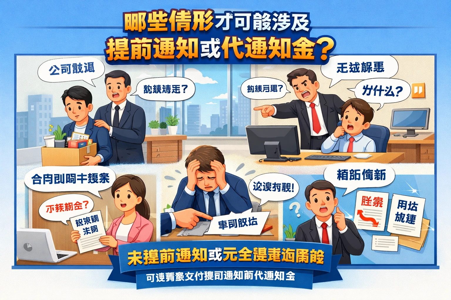 哪些情形才可能涉及提前通知或代通知金