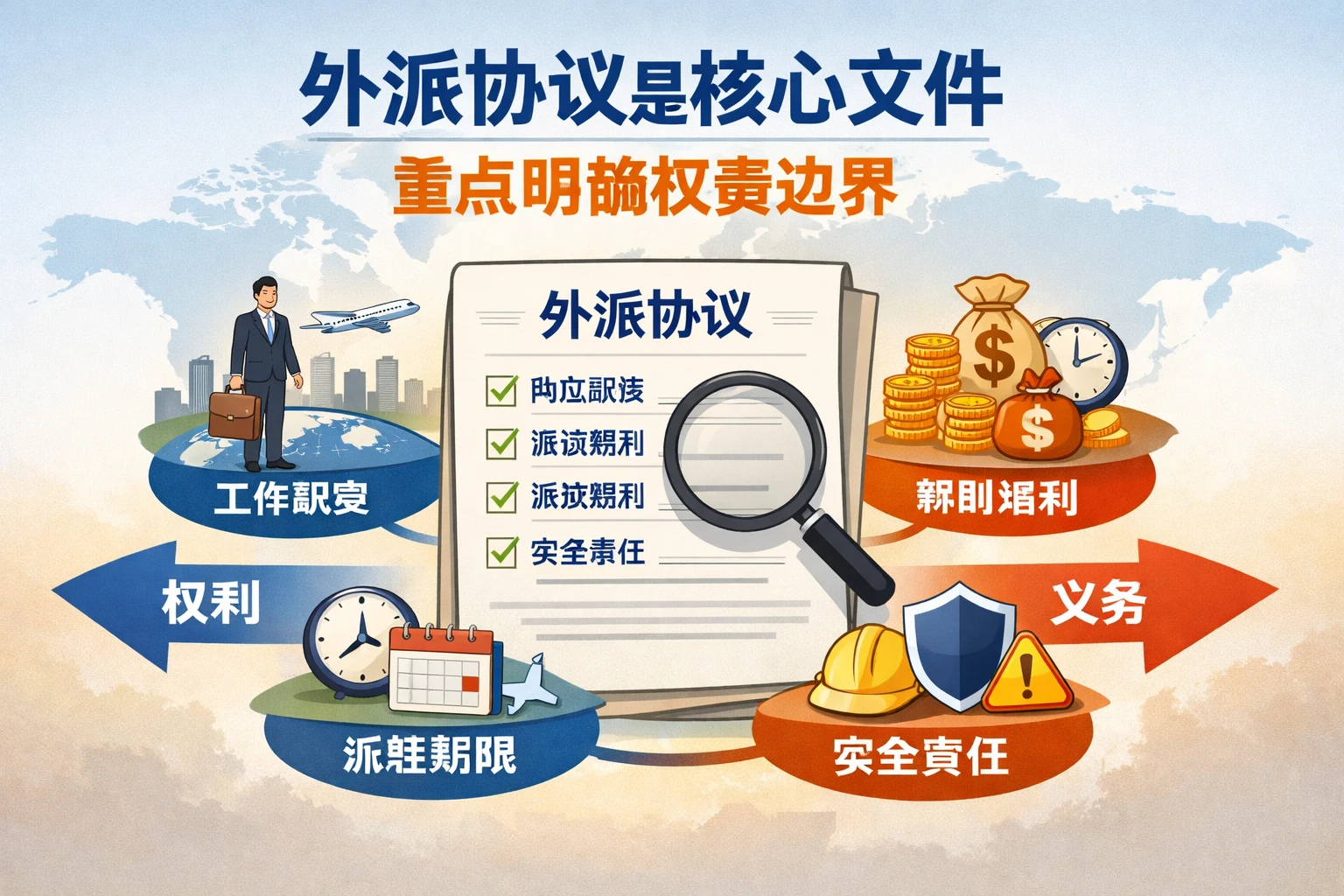 外派协议是核心文件，重点明确权责边界