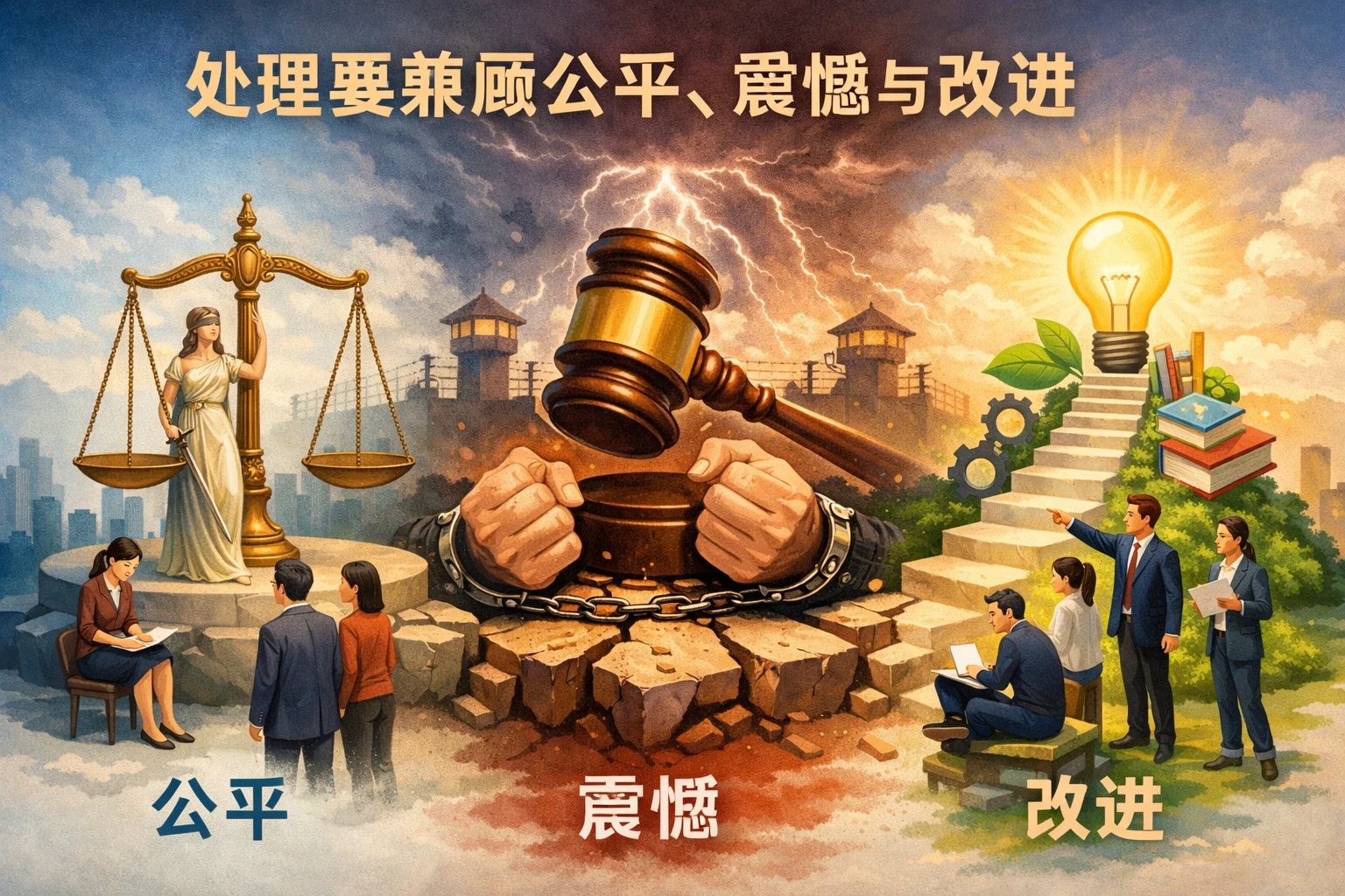 处理要兼顾公平、震慑与改进