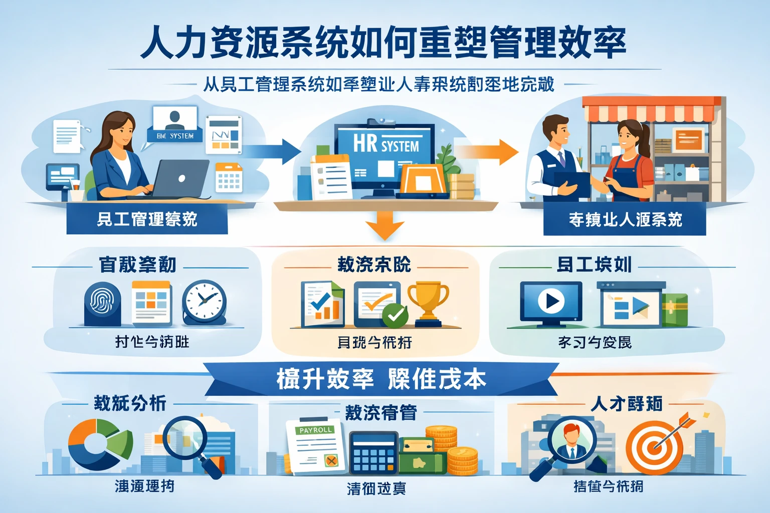 人力资源系统如何重塑管理效率：从员工管理系统到零售业人事系统的落地实践