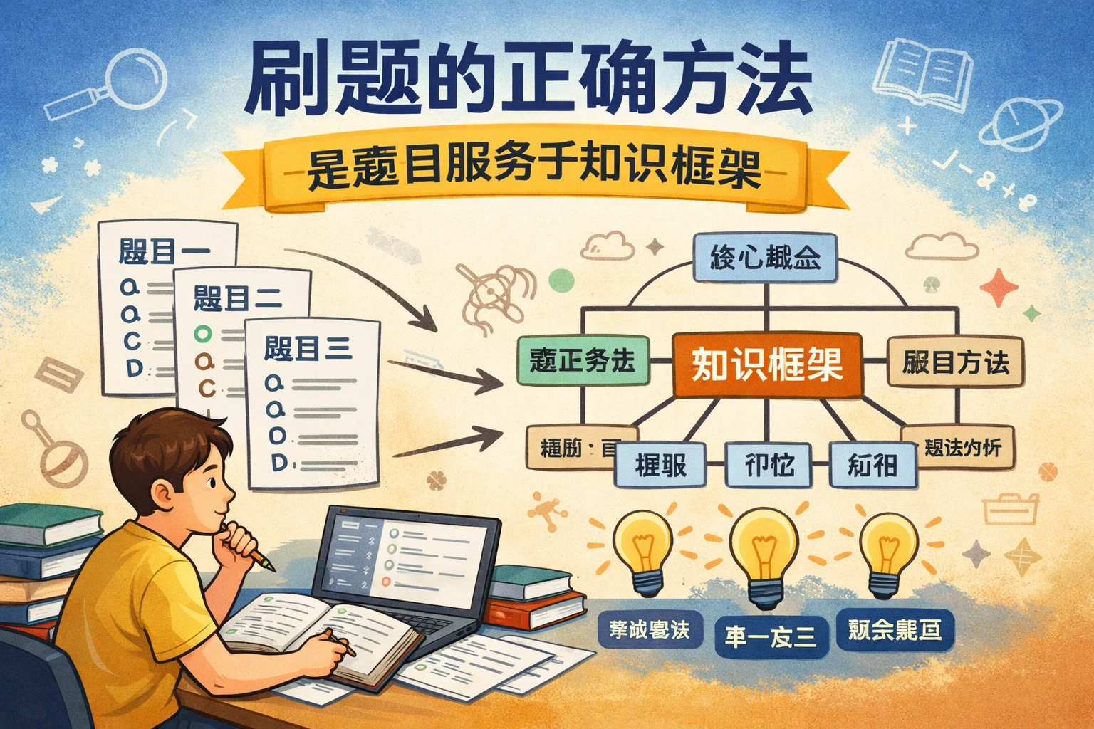 刷题的正确方法，是题目服务于知识框架