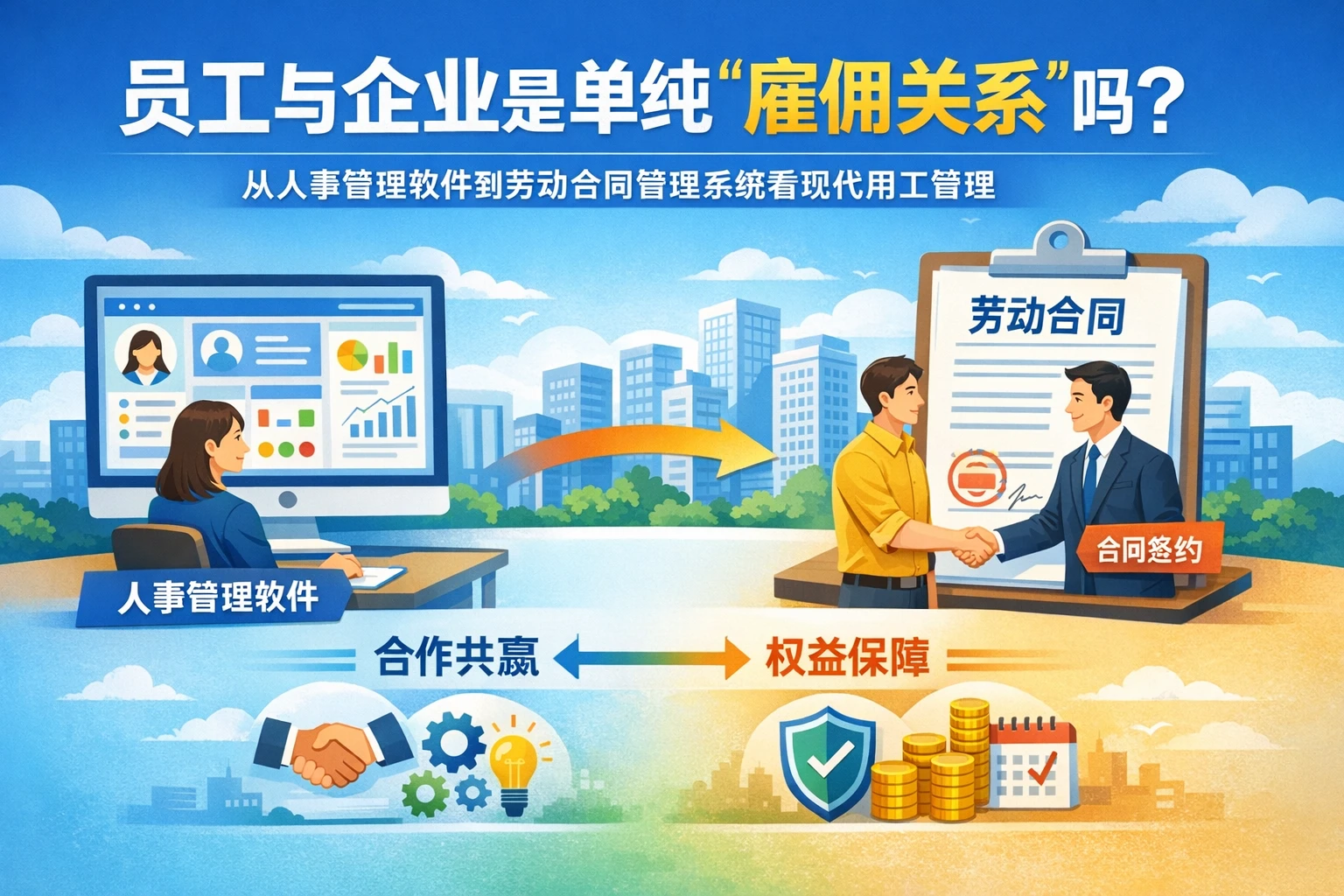 员工与企业是单纯“雇佣关系”吗?从人事管理软件到劳动合同管理系统看现代用工管理