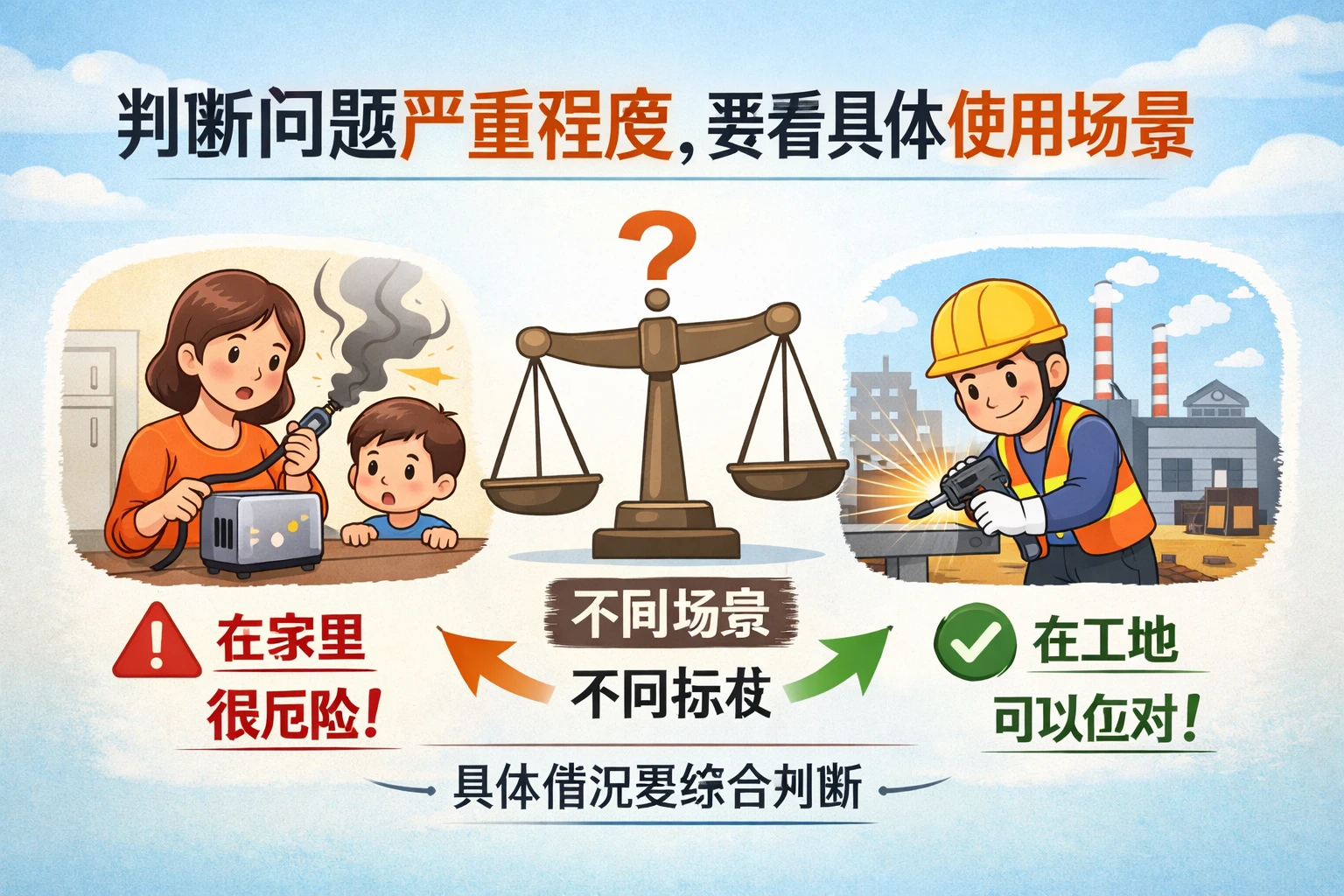 判断问题严重程度，要看具体使用场景