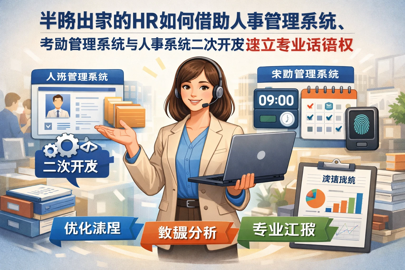 半路出家的HR如何借助人事管理系统、考勤管理系统与人事系统二次开发建立专业话语权