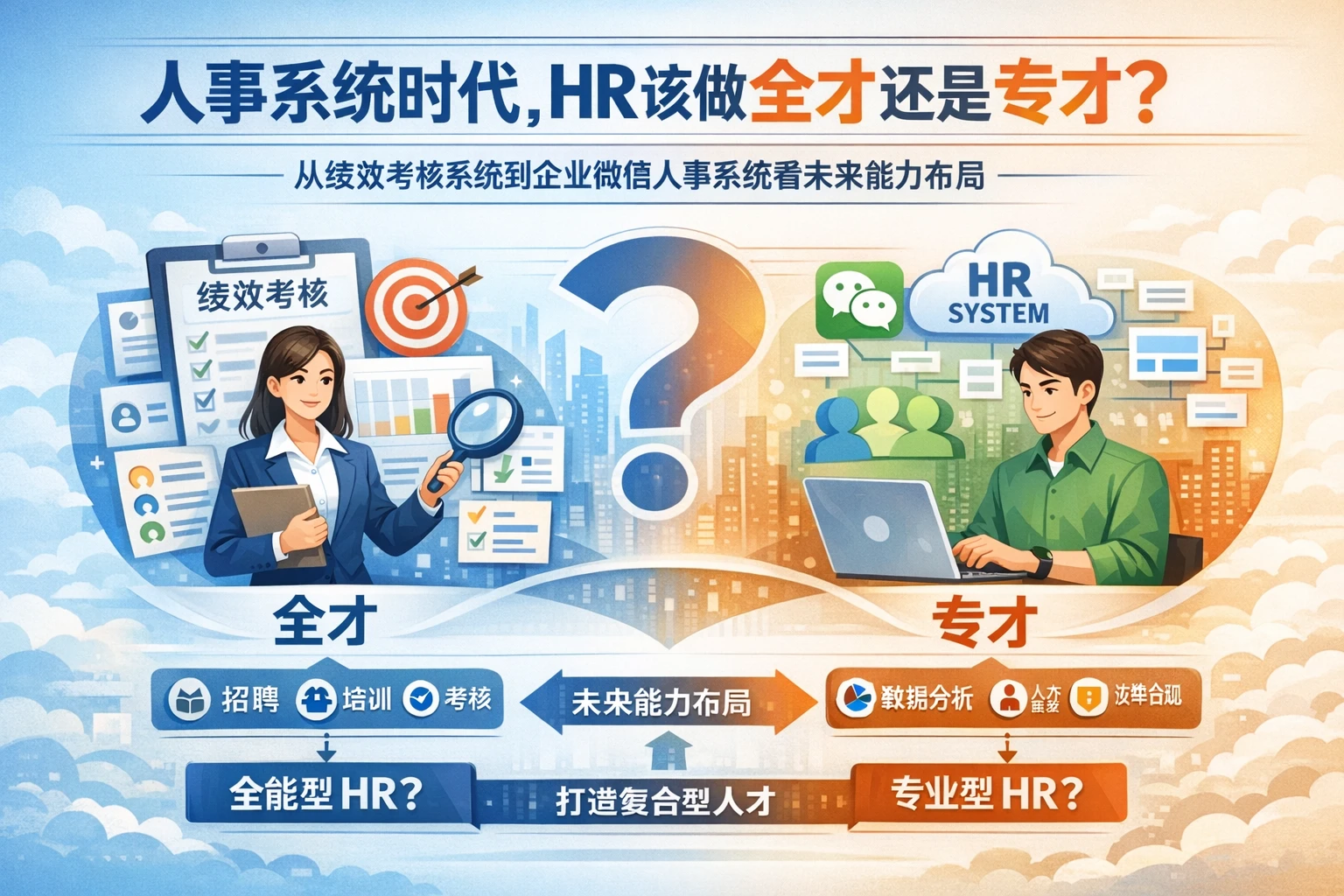 人事系统时代，HR该做全才还是专才？从绩效考核系统到企业微信人事系统看未来能力布局