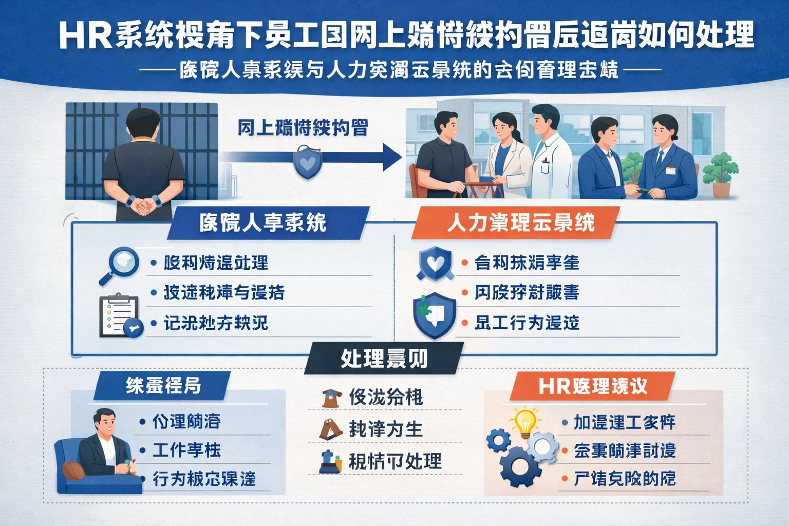 HR系统视角下员工因网上赌博被拘留后返岗如何处理——医院人事系统与人力资源云系统的合规管理实践