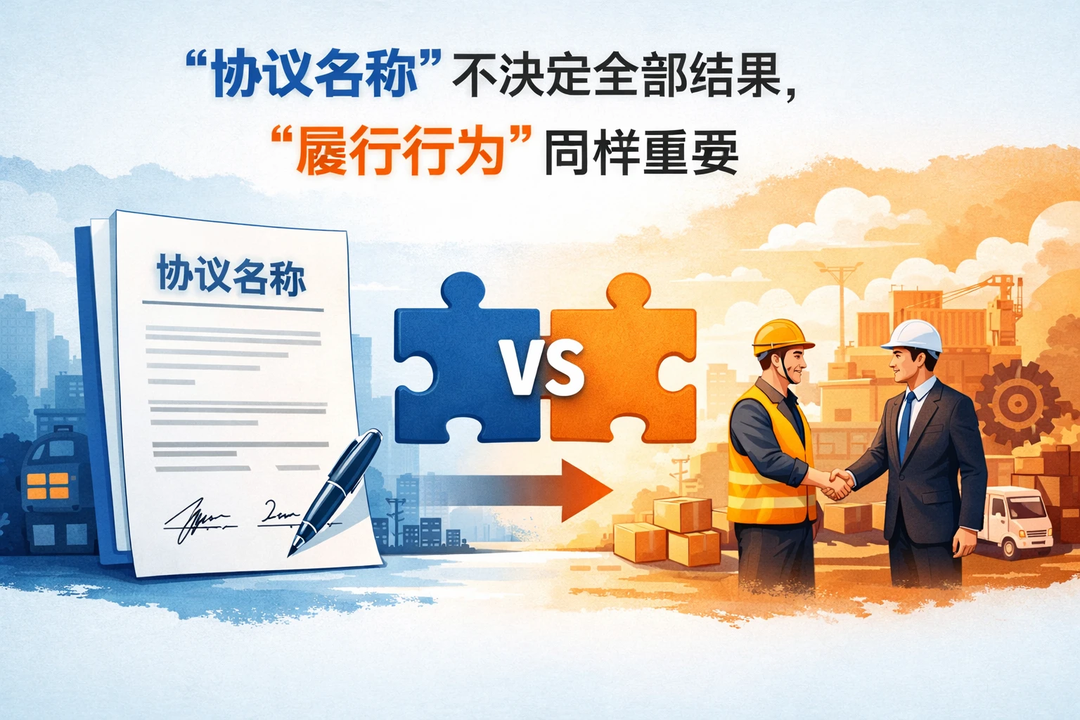 “协议名称”不决定全部结果，“履行行为”同样重要