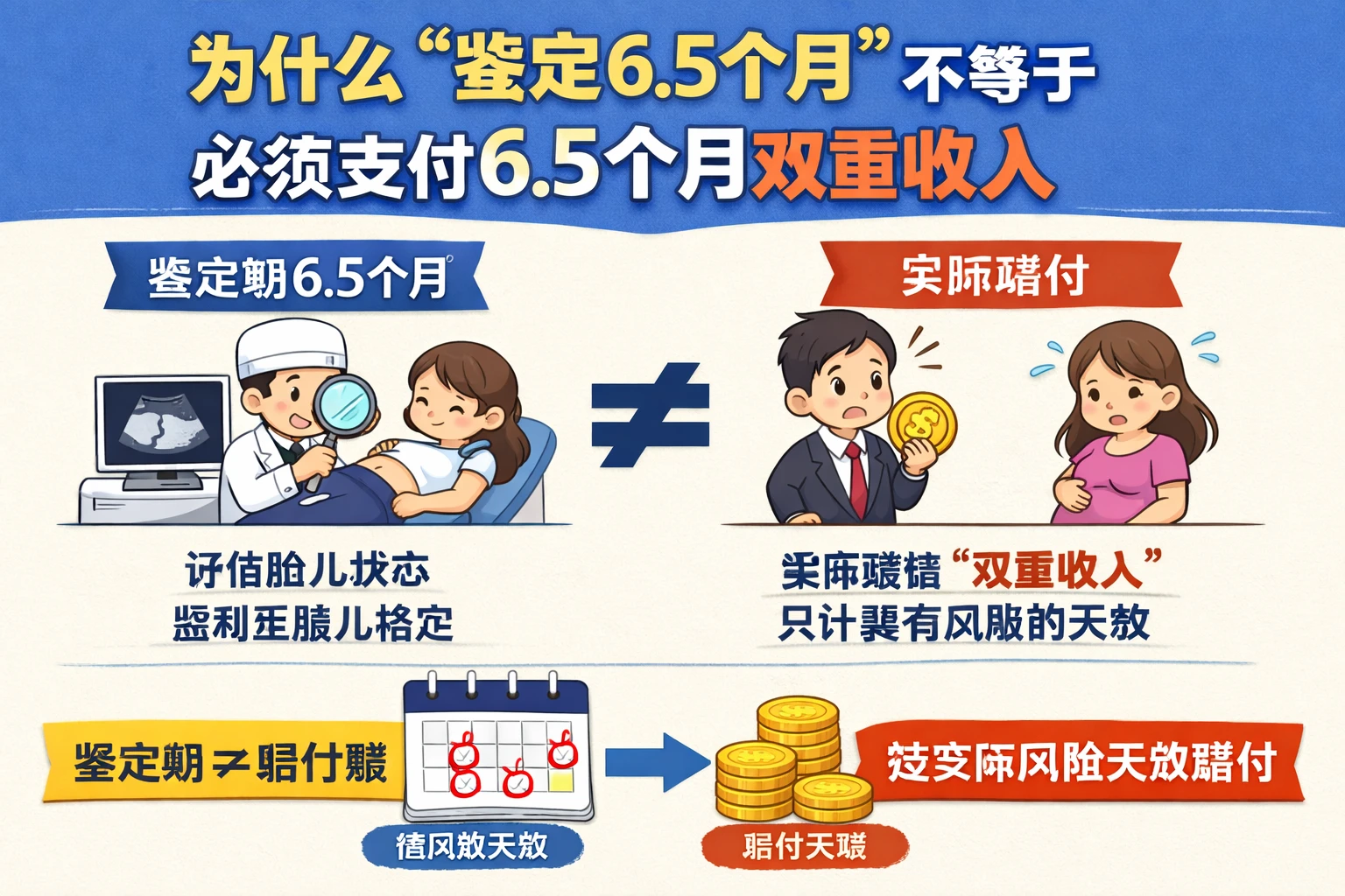 为什么“鉴定6.5个月”不等于必须支付6.5个月双重收入