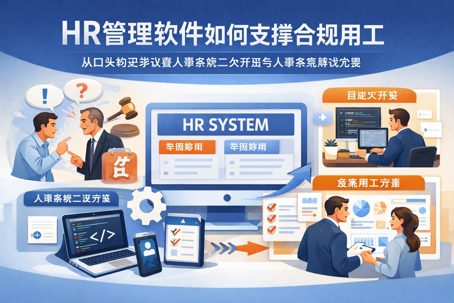 HR管理软件如何支撑合规用工：从口头约定争议看人事系统二次开发与人事系统解决方案