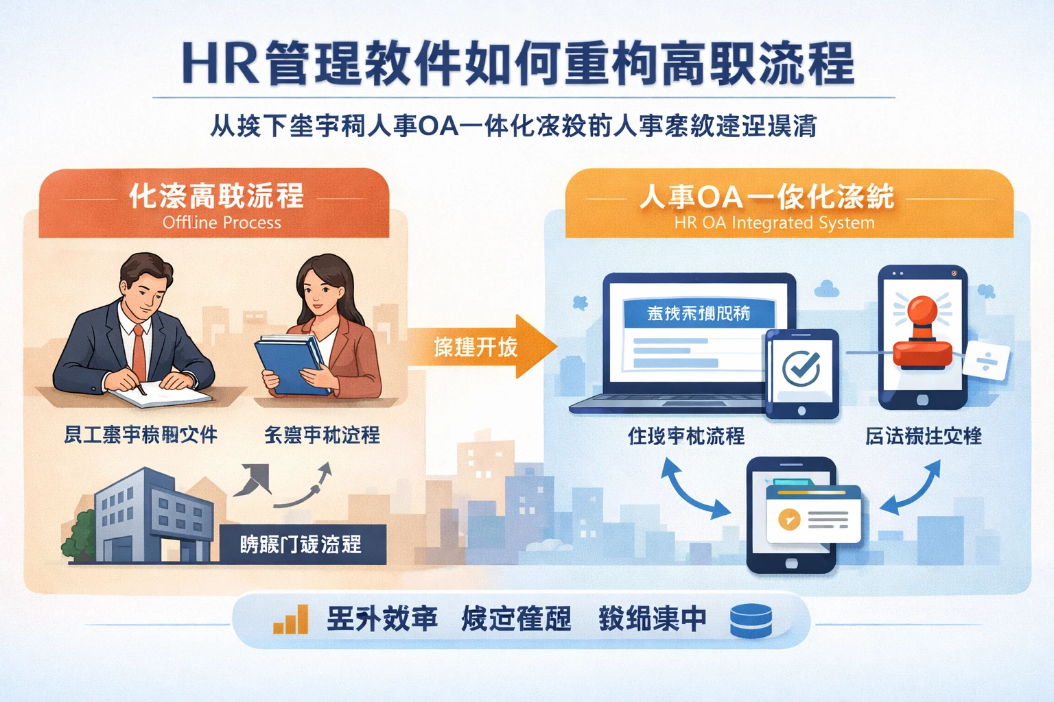 HR管理软件如何重构离职流程：从线下签字到人事OA一体化系统的人事系统选型思路