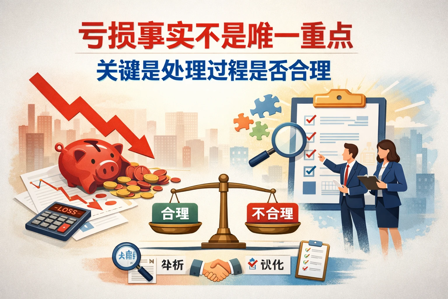 亏损事实不是唯一重点，关键是处理过程是否合理