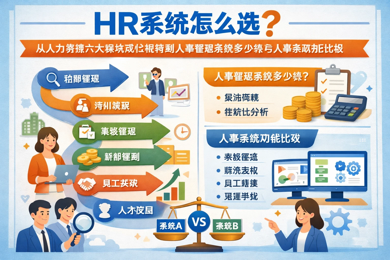 HR系统怎么选？从人力资源六大模块成长路径到人事管理系统多少钱与人事系统功能比较