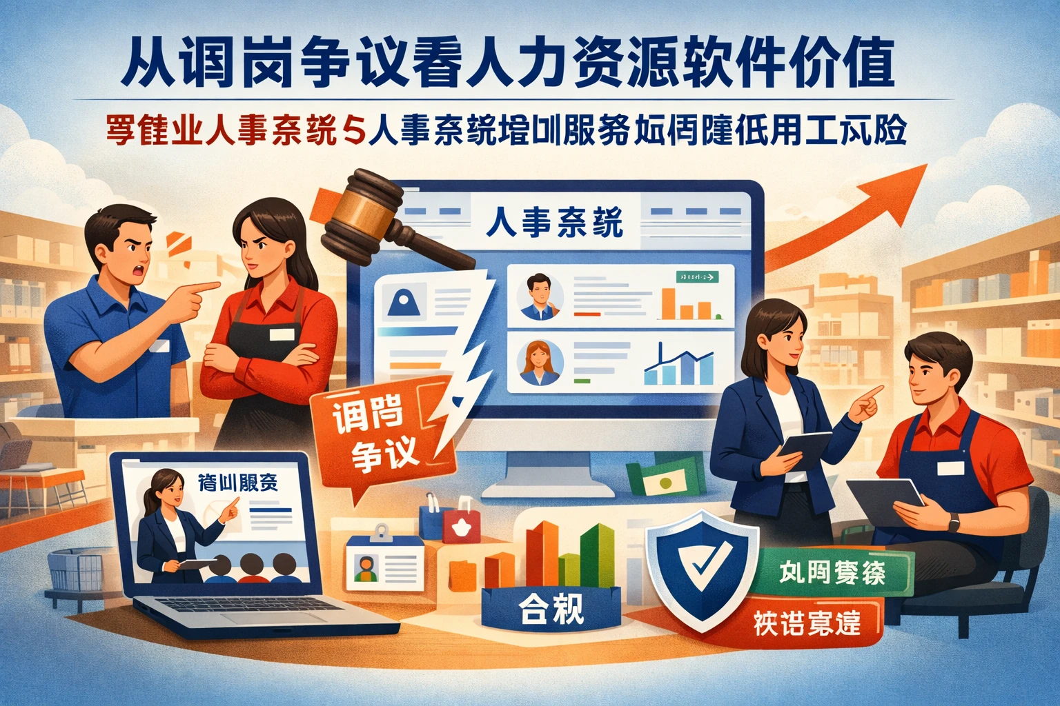 从调岗争议看人力资源软件价值:零售业人事系统与人事系统培训服务如何降低用工风险
