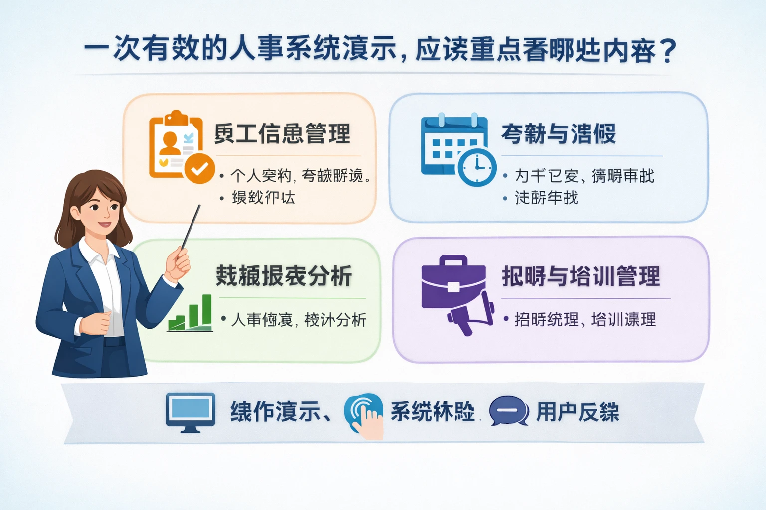 一次有效的人事系统演示，应该重点看哪些内容