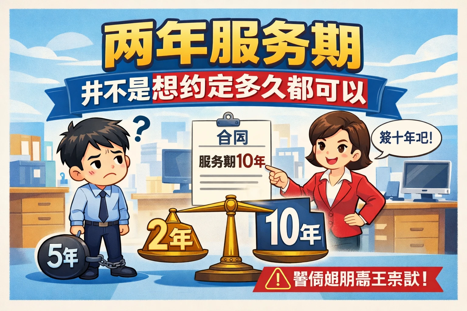 两年服务期并不是想约定多久都可以