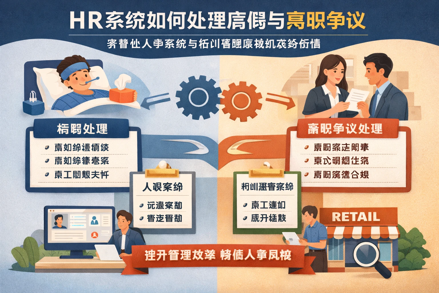 HR系统如何处理病假与离职争议：零售业人事系统与培训管理系统的实务价值