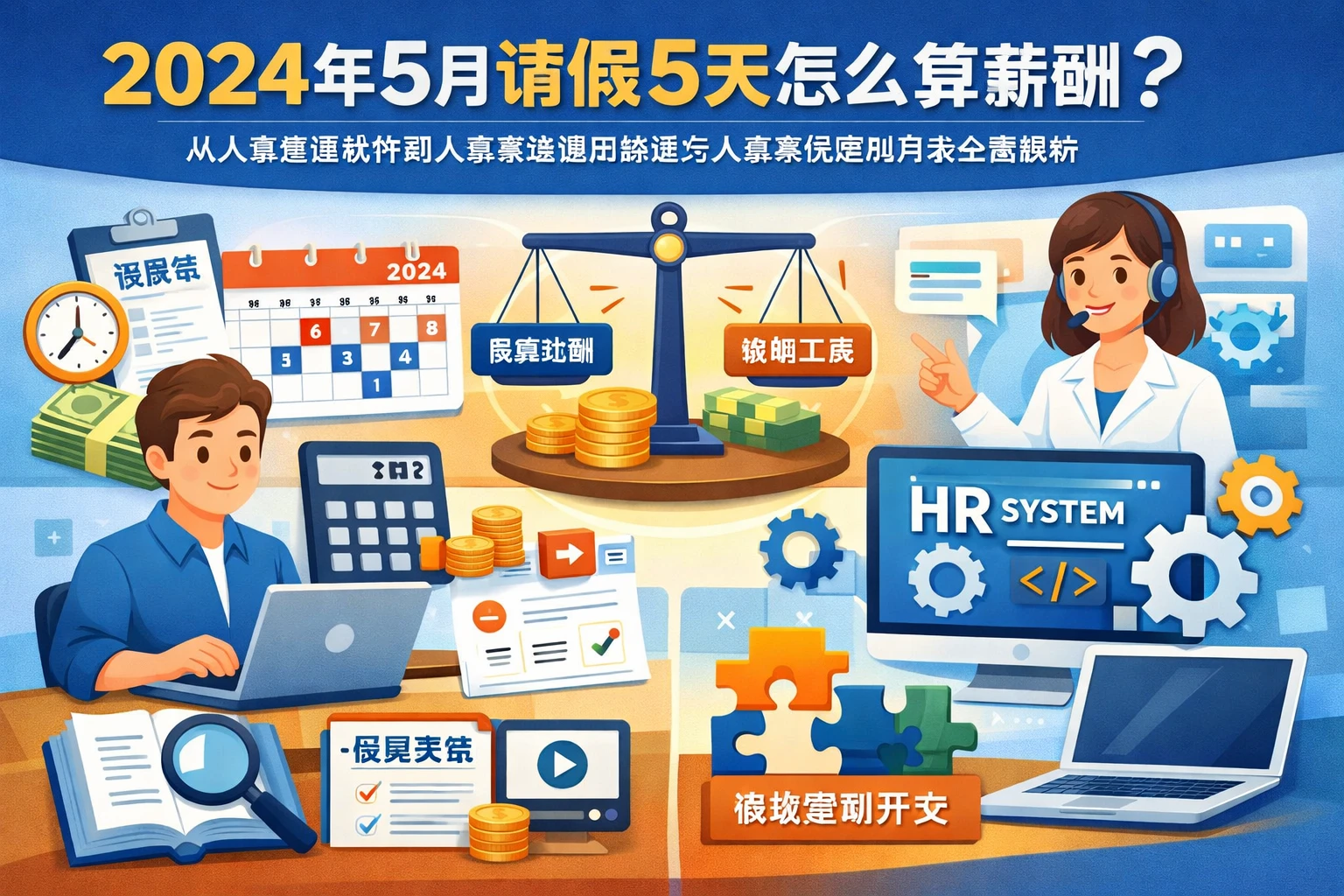 2024年5月请假5天怎么算薪酬?从人事管理软件到人事系统使用教程与人事系统定制开发全面解析