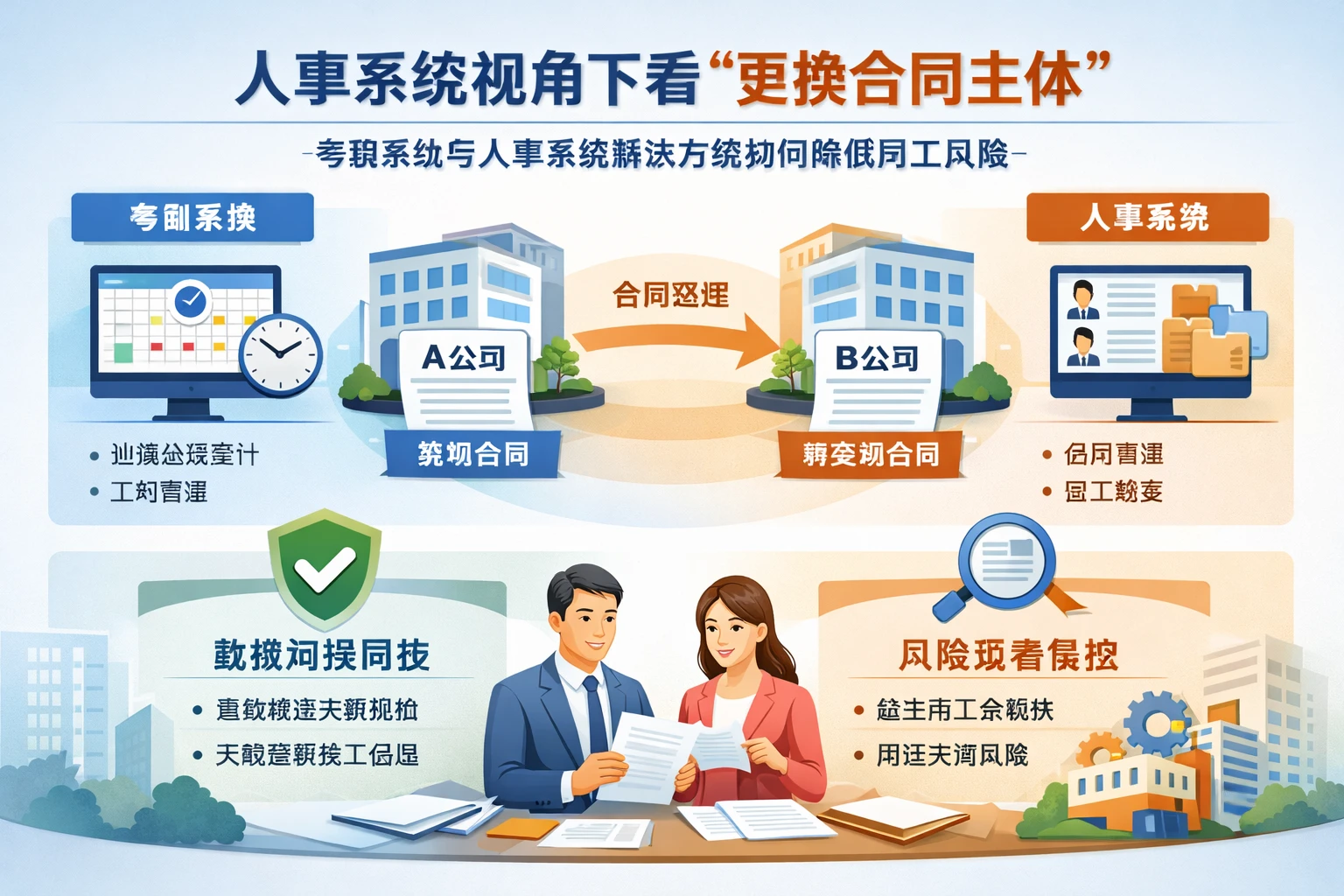 人事系统视角下看“更换合同主体”：考勤系统与人事系统解决方案如何降低用工风险
