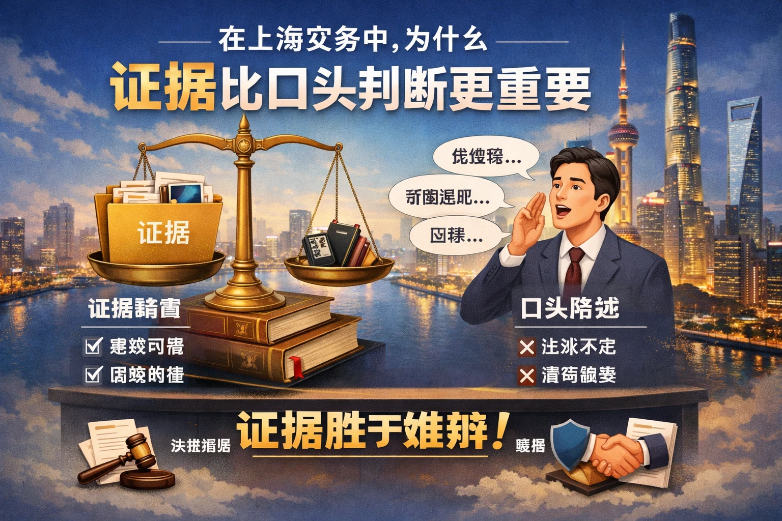 在上海实务中,为什么证据比口头判断更重要