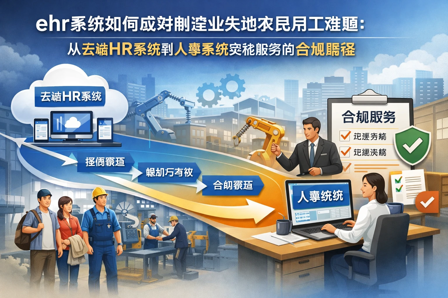 ehr系统如何应对制造业失地农民用工难题：从云端HR系统到人事系统实施服务的合规路径