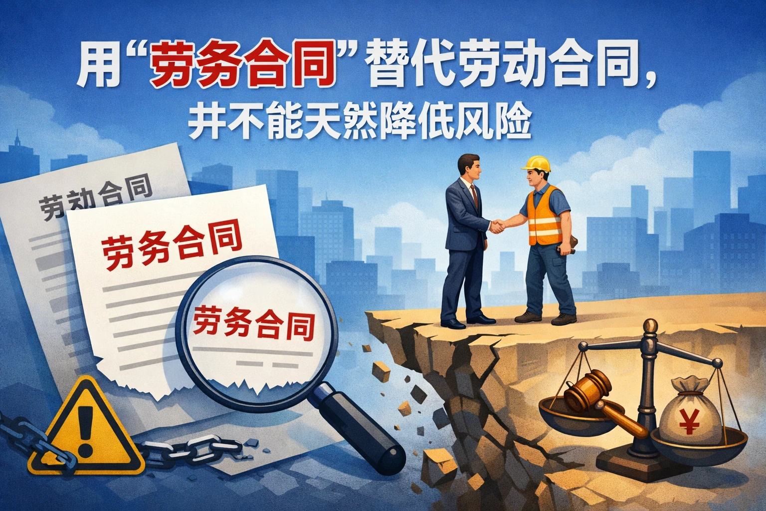用“劳务合同”替代劳动合同，并不能天然降低风险