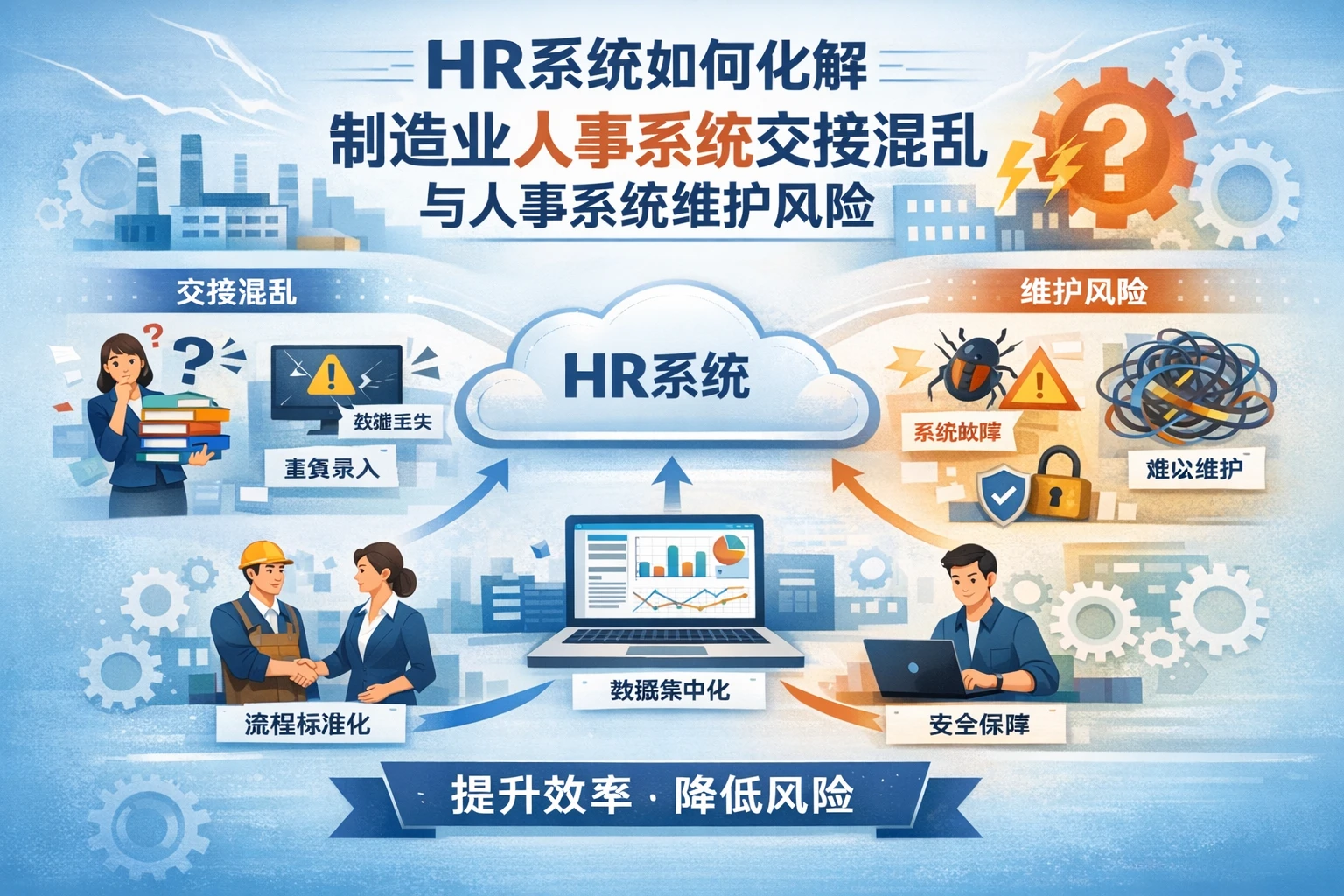 HR系统如何化解制造业人事系统交接混乱与人事系统维护风险