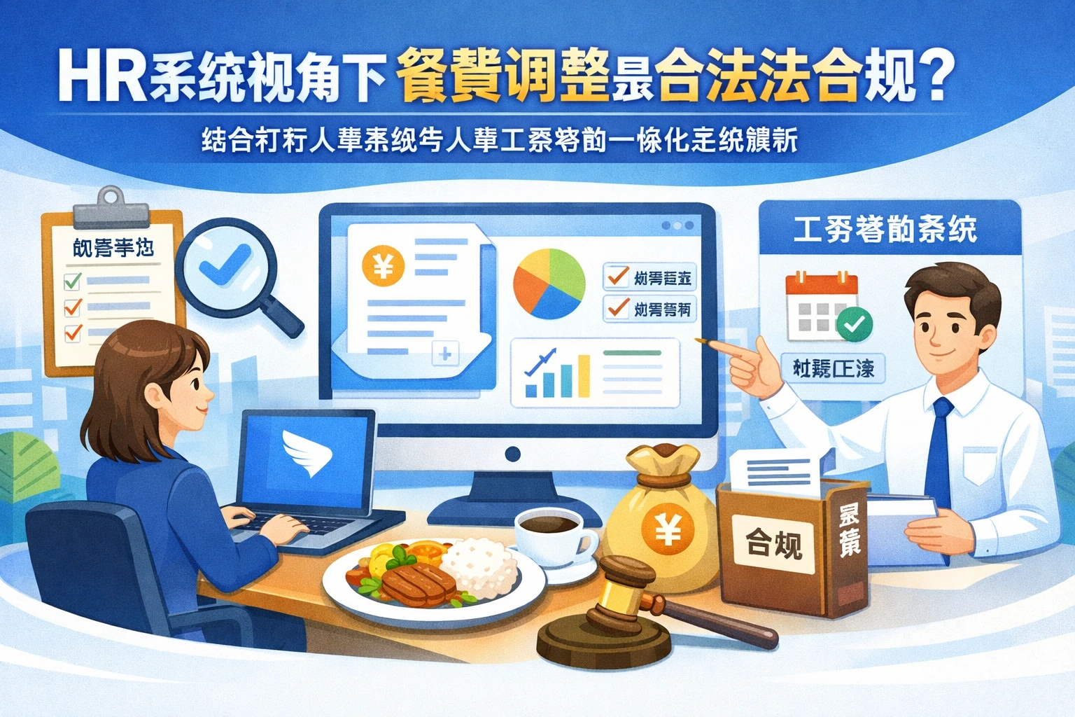 HR系统视角下餐费调整是否合法合规？结合钉钉人事系统与人事工资考勤一体化系统解析