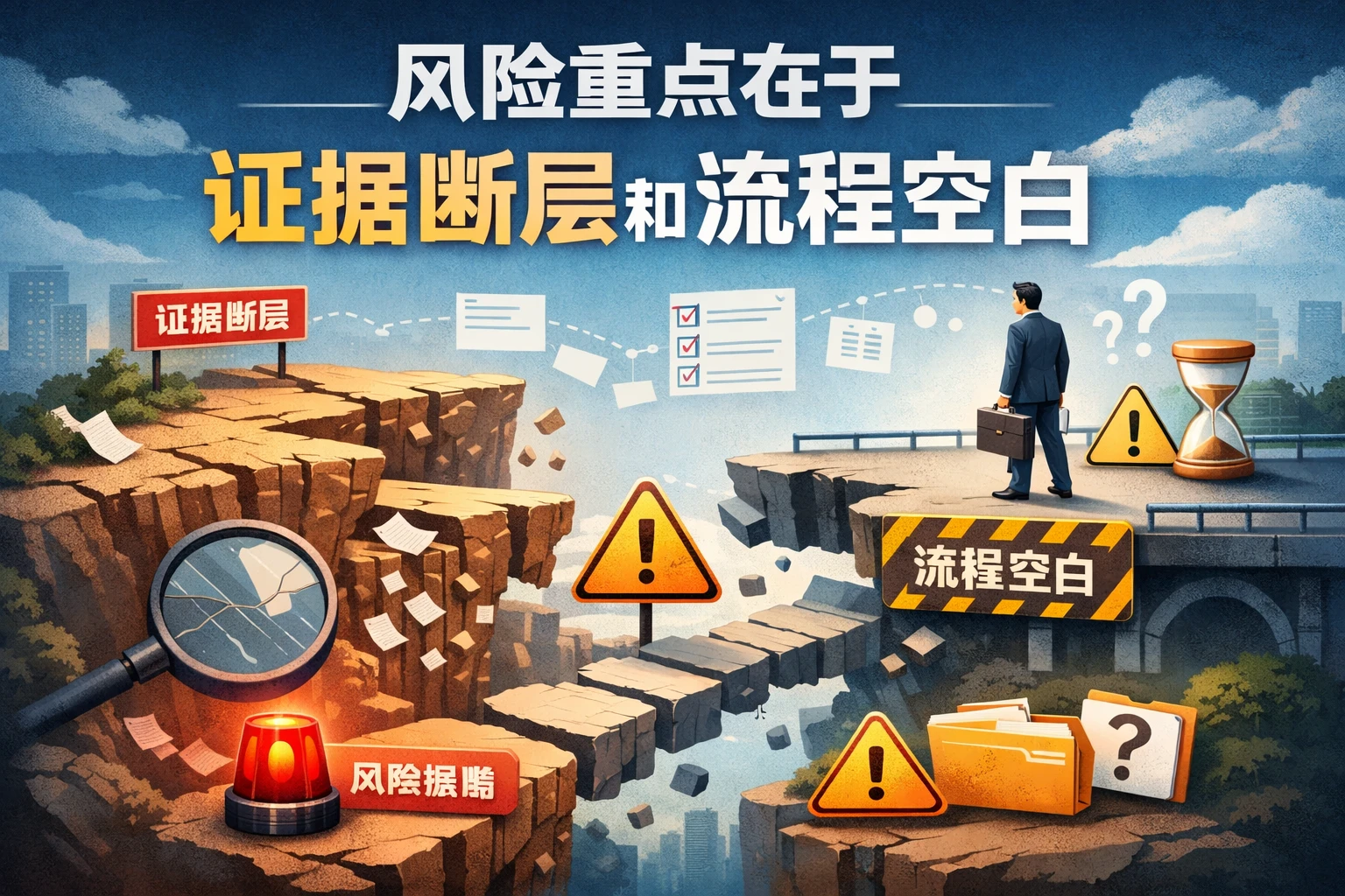 风险重点在于证据断层和流程空白