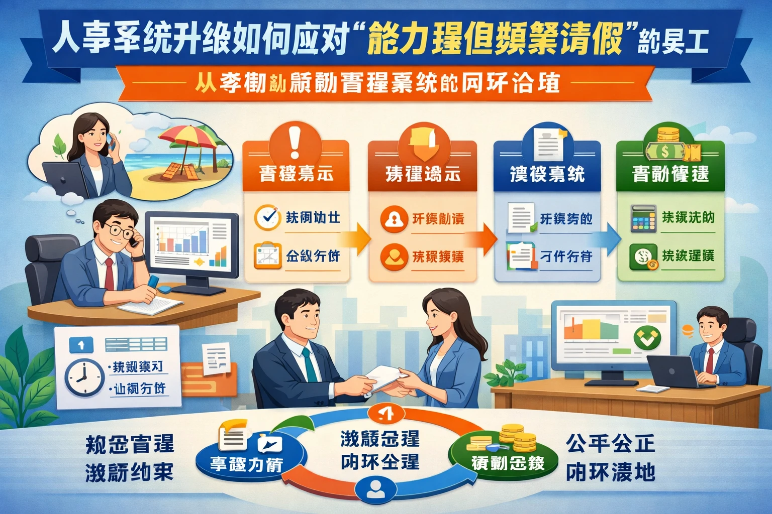 人事系统升级如何应对“能力强但频繁请假”的员工管理难题：从考勤到薪酬管理系统的闭环治理