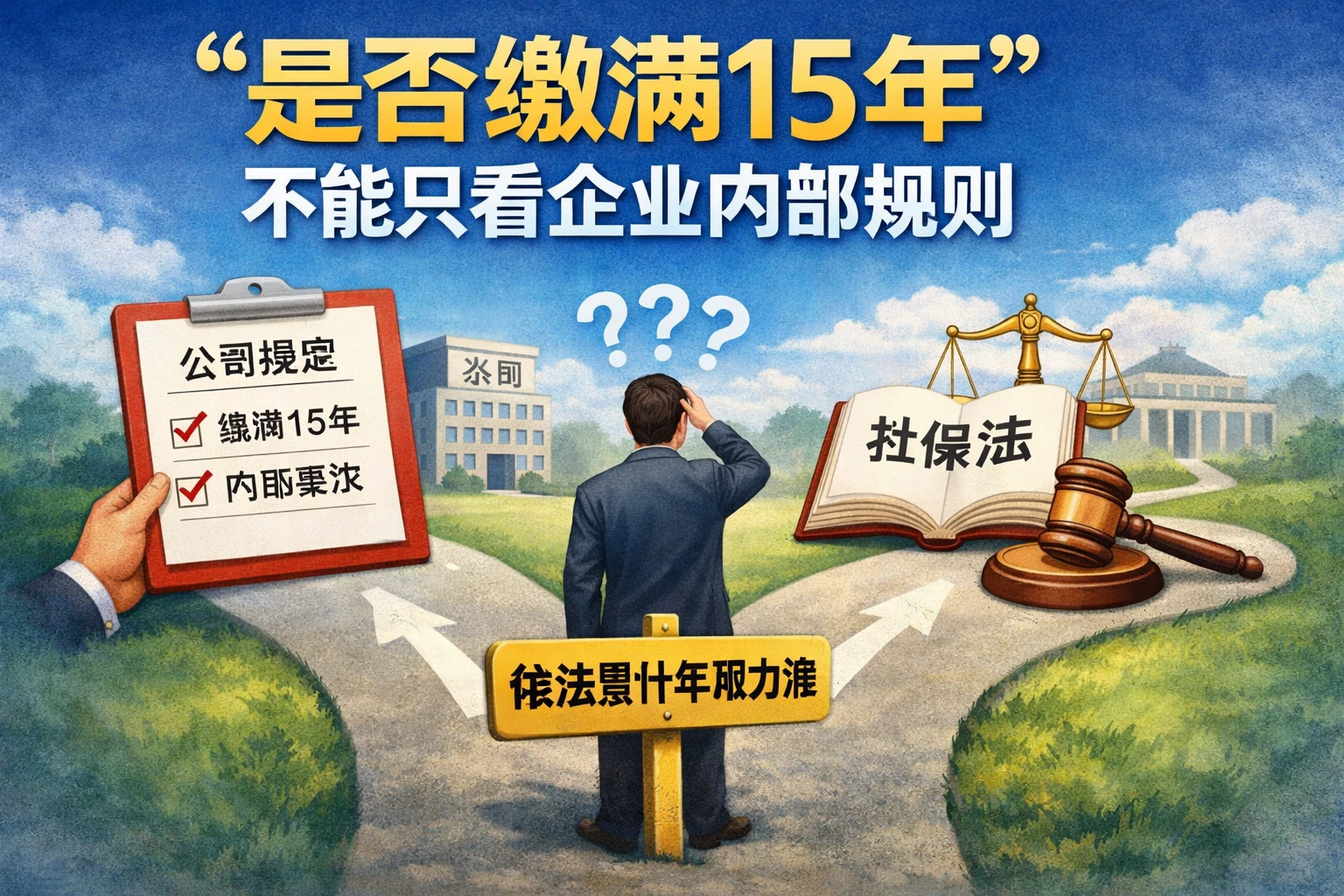 “是否缴满15年”不能只看企业内部规则