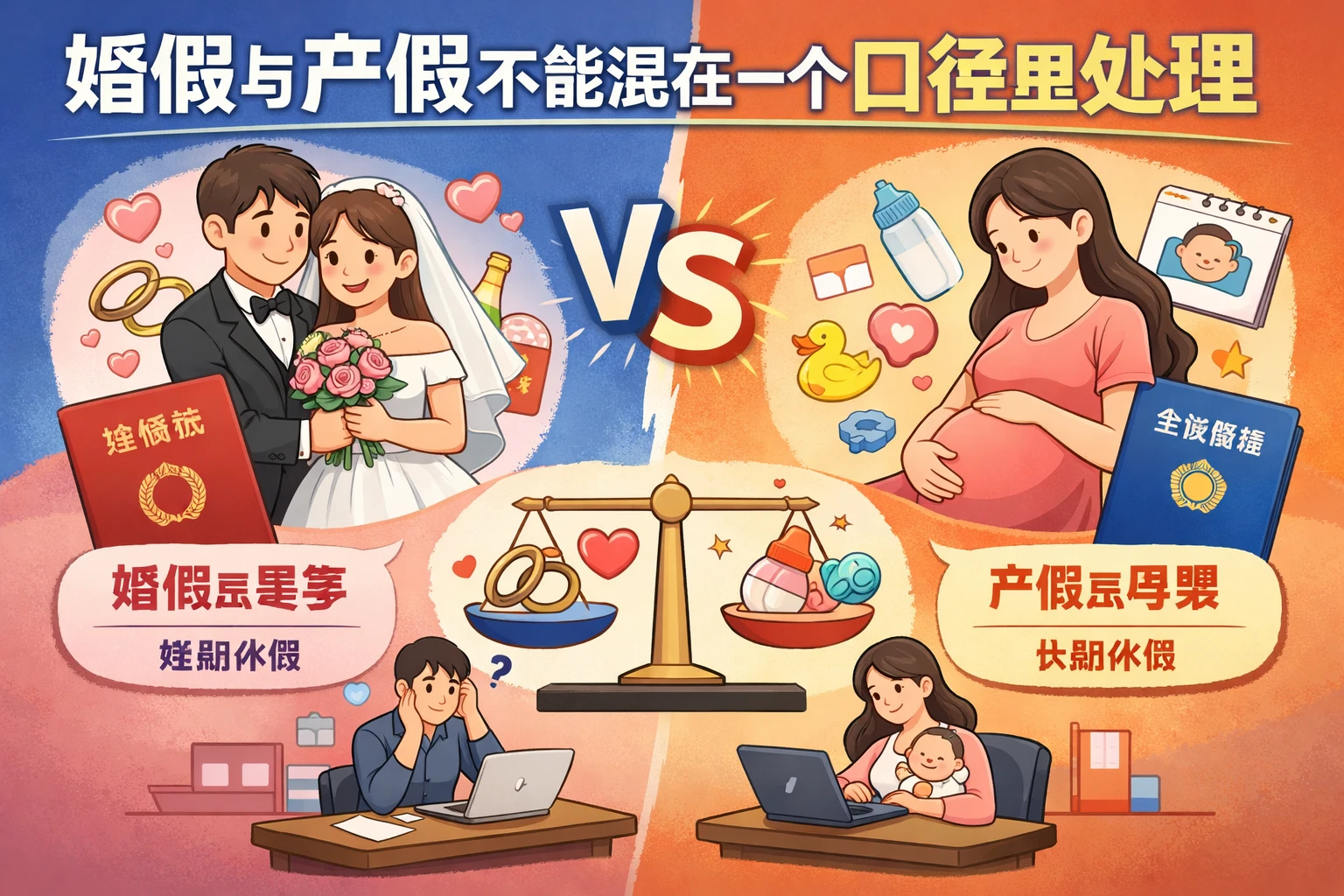 婚假与产假不能混在一个口径里处理