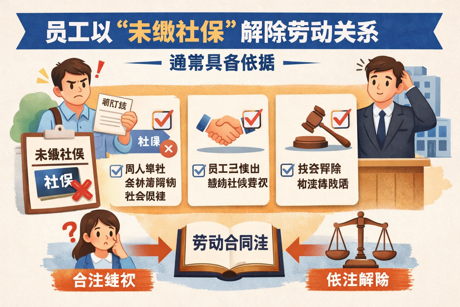 2. 员工以“未缴社保”解除劳动关系，通常具备依据