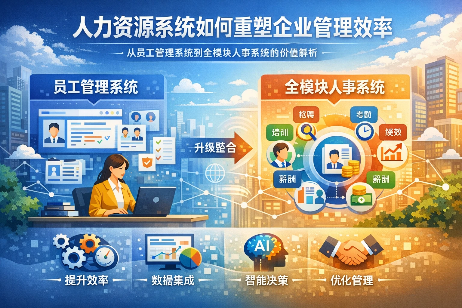 人力资源系统如何重塑企业管理效率：从员工管理系统到全模块人事系统的价值解析