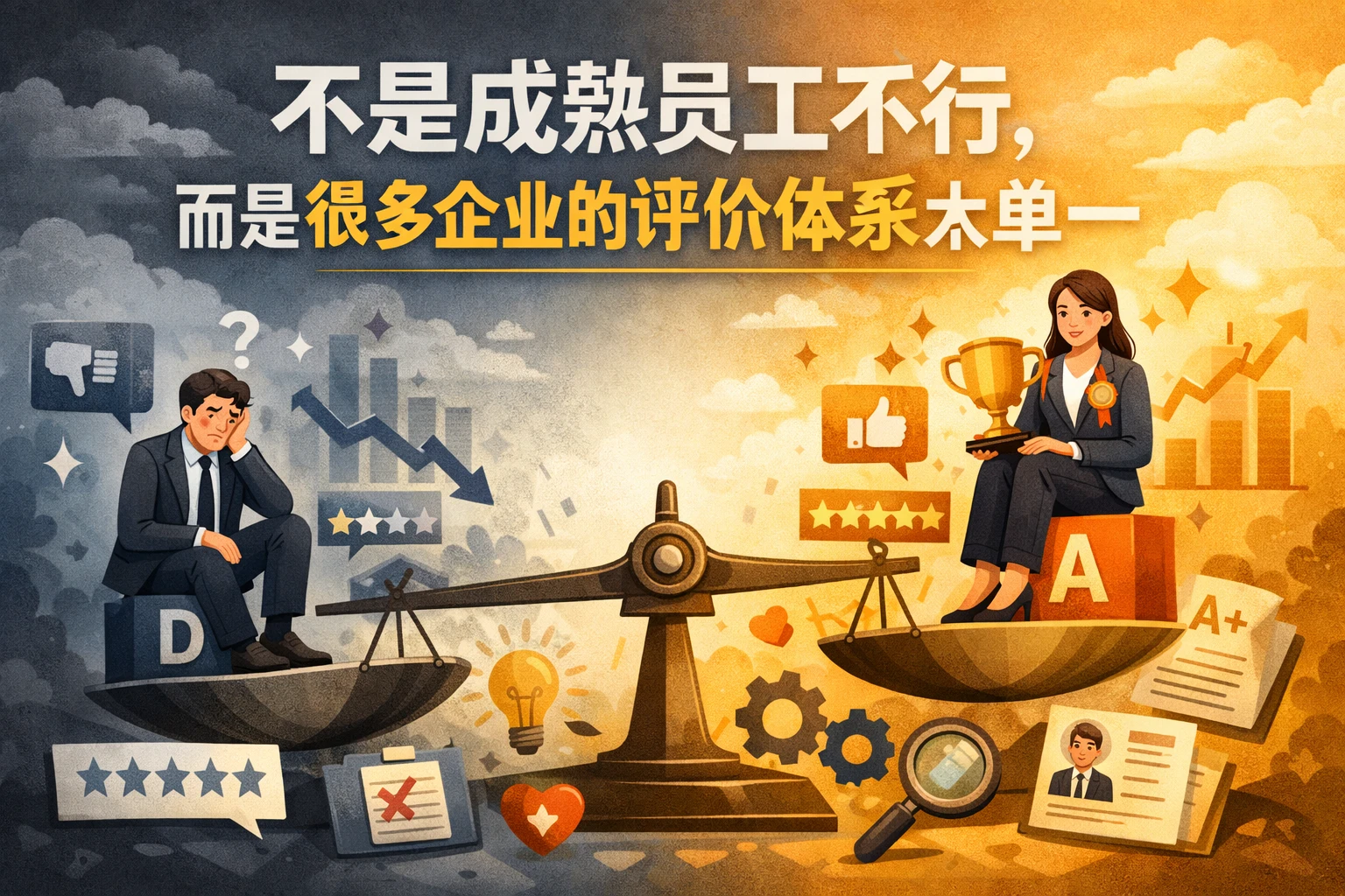 不是成熟员工不行，而是很多企业的评价体系太单一