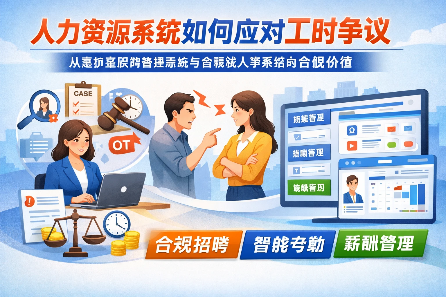 人力资源系统如何应对工时争议：从案例看招聘管理系统与全模块人事系统的合规价值