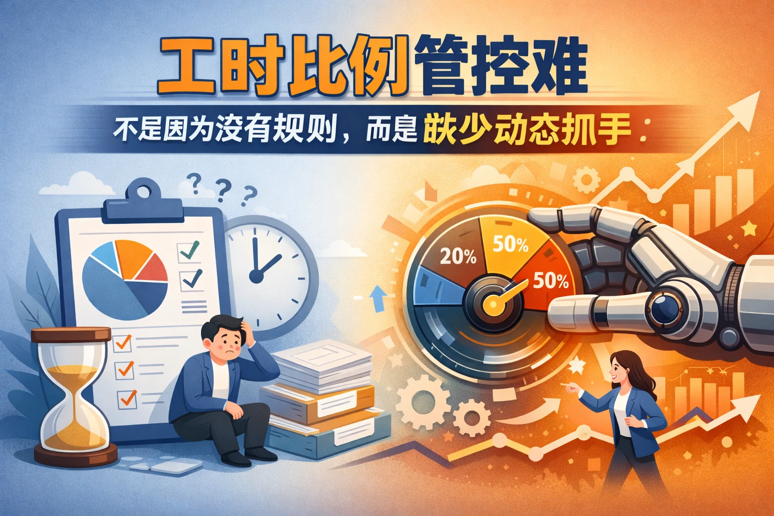 工时比例管控难，不是因为没有规则，而是缺少动态抓手