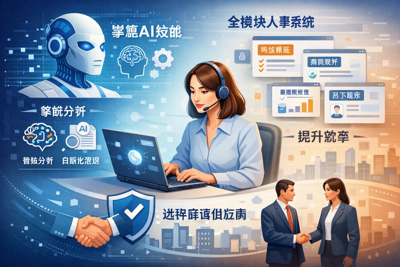 人力资源软件时代下，HR如何掌握AI技能并借助全模块人事系统提升效率，选择靠谱人事系统供应商