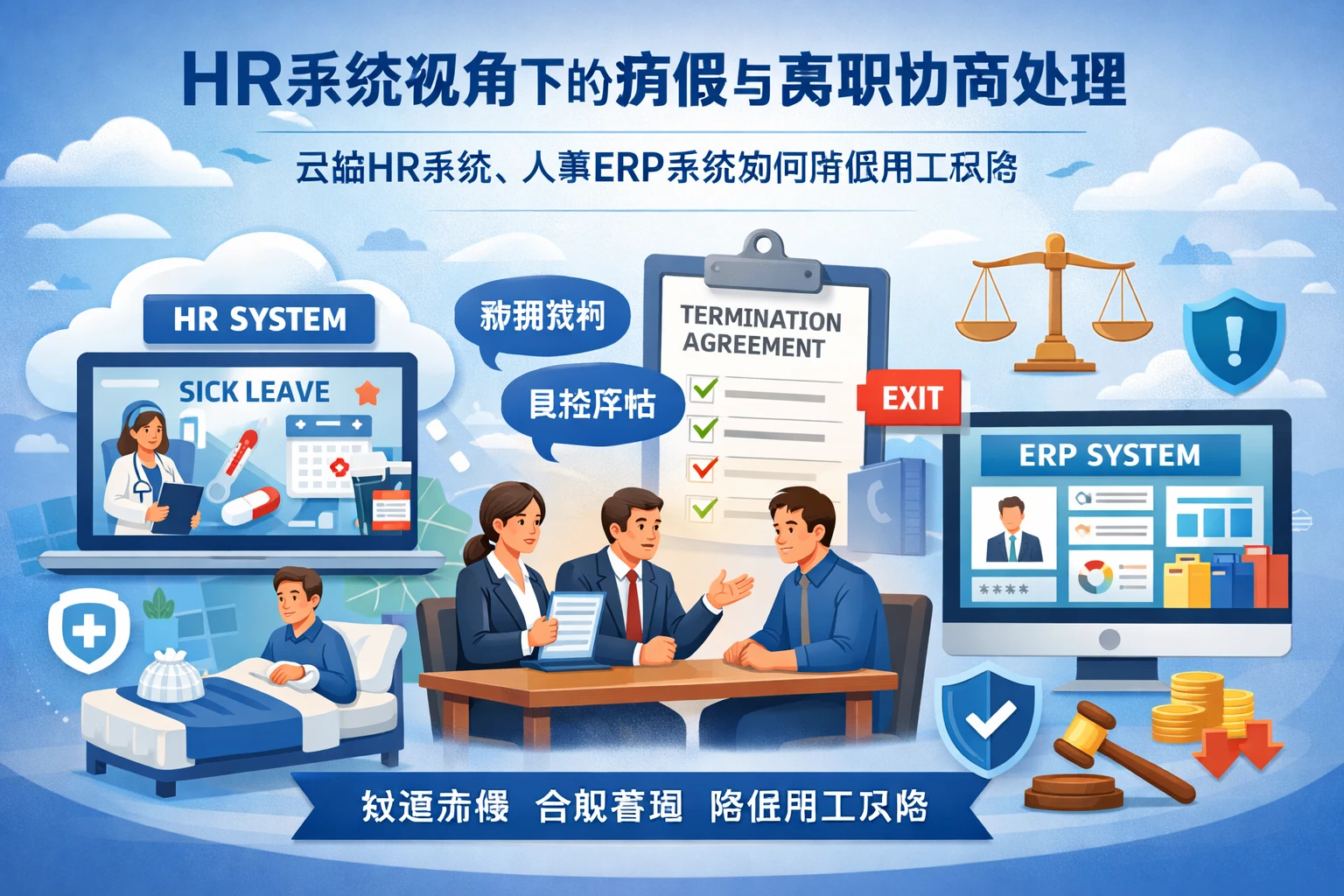HR系统视角下的病假与离职协商处理：云端HR系统、人事ERP系统如何降低用工风险