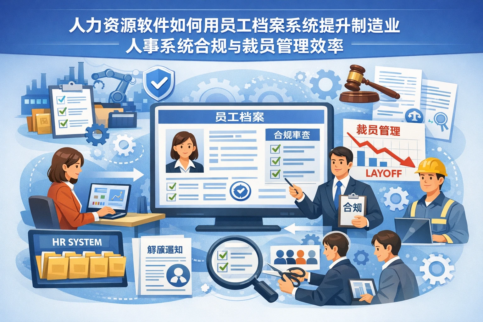 人力资源软件如何用员工档案系统提升制造业人事系统合规与裁员管理效率