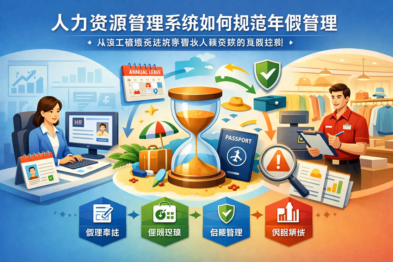 人力资源管理系统如何规范年假管理:从员工管理系统到零售业人事系统的风险控制