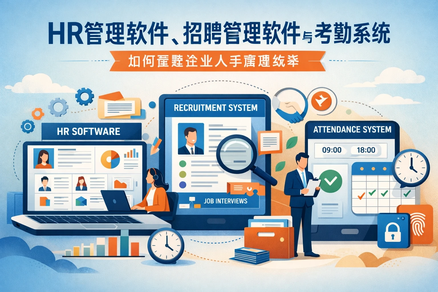 HR管理软件、招聘管理软件与考勤系统如何重塑企业人事管理效率